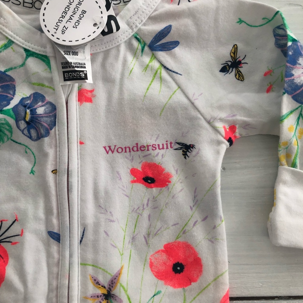 Bonds Wondersuits girls white zippy romper - Picture 2 of 8